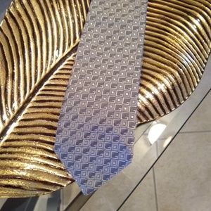 GUCCI SILK NECK TIE - GREY